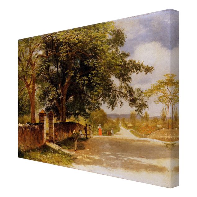 Print on canvas - Albert Bierstadt - Street In Nassau