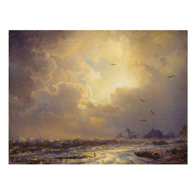 Print on canvas - Andreas Achenbach - After The Storm