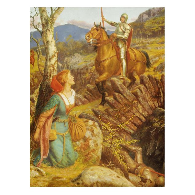 Print on canvas - Arthur Hughes - The Overthrowing of the Rusty Knight