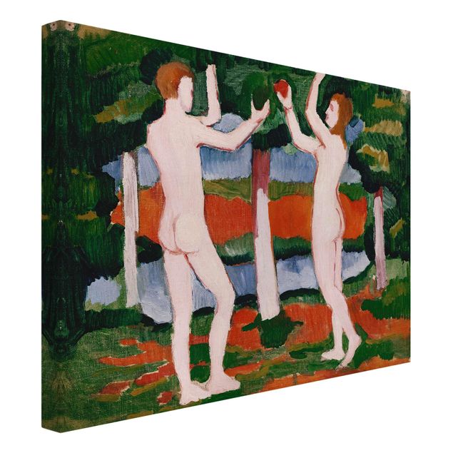Print on canvas - August Macke - Adam And Eve