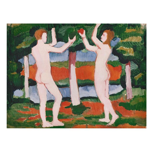 Print on canvas - August Macke - Adam And Eve