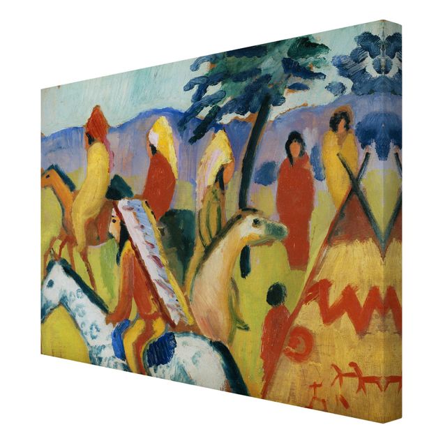 Print on canvas - August Macke - Riding Indians