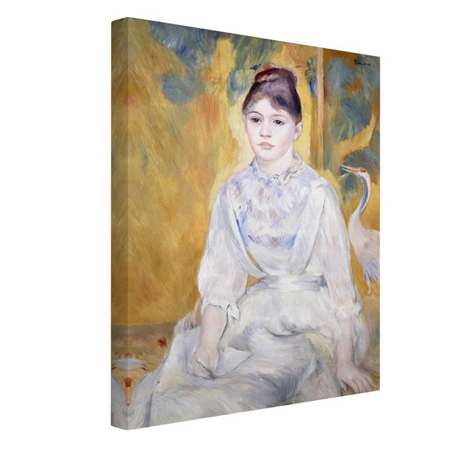 Print on canvas - Auguste Renoir - Young girl with a swan