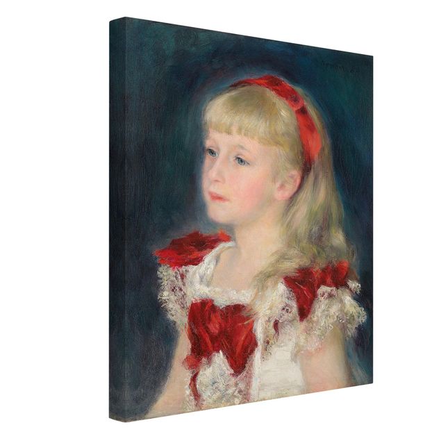 Print on canvas - Auguste Renoir - Mademoiselle Grimprel with red Ribbon