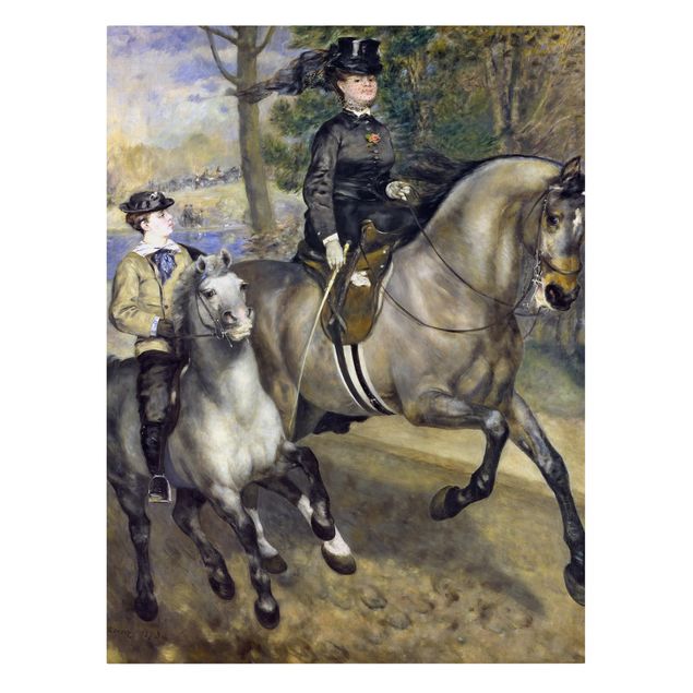 Print on canvas - Auguste Renoir - Riding in the Bois de Boulogne