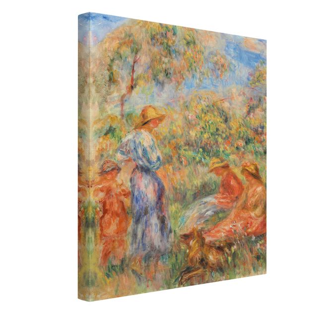 Print on canvas - Auguste Renoir - Three Women and Child in a Landscape
