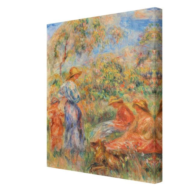 Print on canvas - Auguste Renoir - Three Women and Child in a Landscape