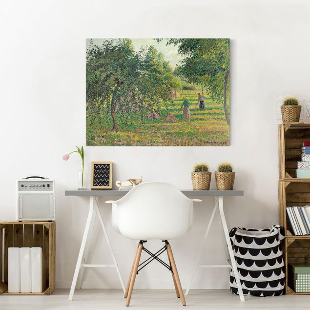 Print on canvas - Camille Pissarro - Apple Trees And Tedders, Eragny