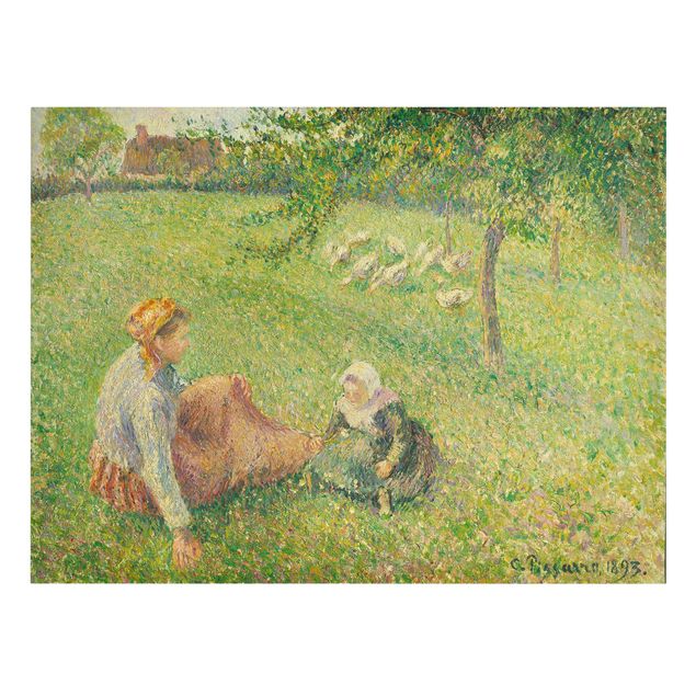 Print on canvas - Camille Pissarro - The Geese Pasture