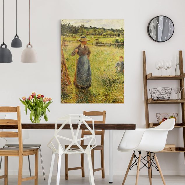 Print on canvas - Camille Pissarro - The Haymaker