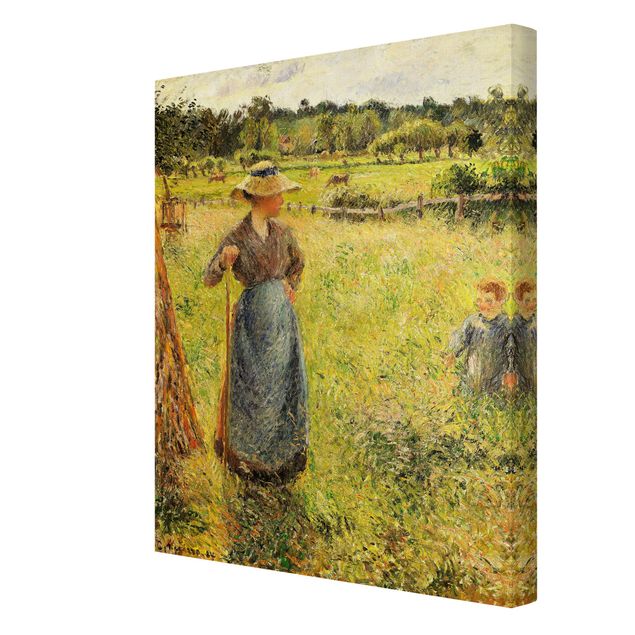 Print on canvas - Camille Pissarro - The Haymaker