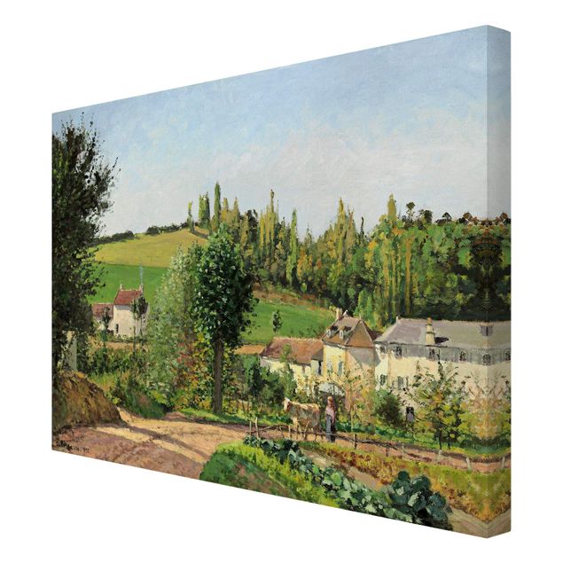 Print on canvas - Camille Pissarro - Hamlet In The SurRolling Hillss Of Pontoise