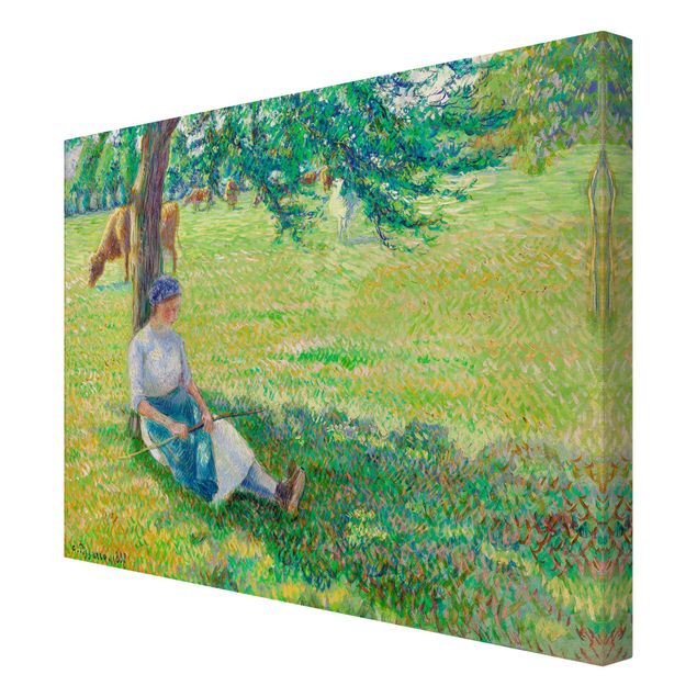 Print on canvas - Camille Pissarro - Cowgirl, Eragny