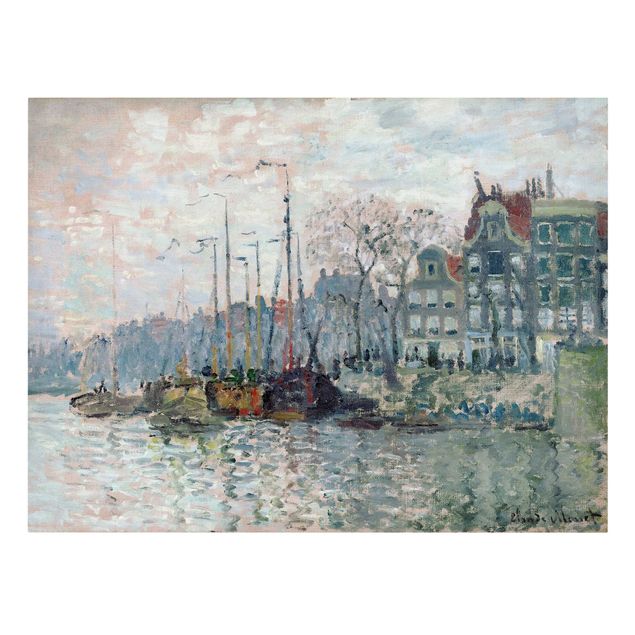 Print on canvas - Claude Monet - View Of The Prins Hendrikkade And The Kromme Waal In Amsterdam
