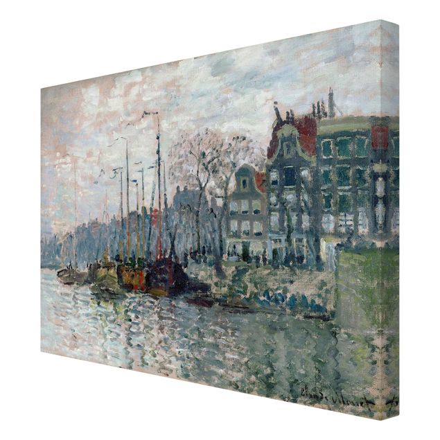 Print on canvas - Claude Monet - View Of The Prins Hendrikkade And The Kromme Waal In Amsterdam