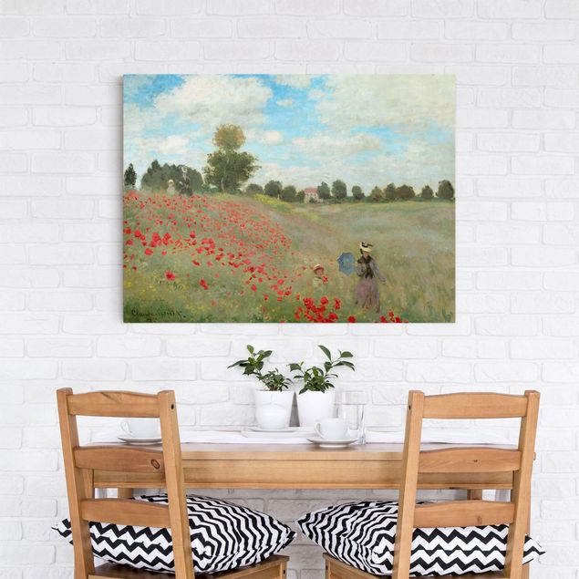 Print on canvas - Claude Monet - Poppy Field Near Argenteuil