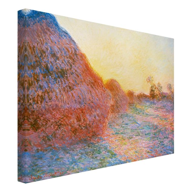 Print on canvas - Claude Monet - Haystack In Sunlight