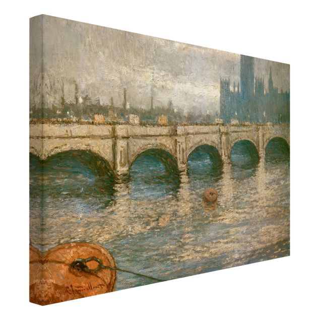 Print on canvas - Claude Monet - Thames Bridge And Parliament Building In London