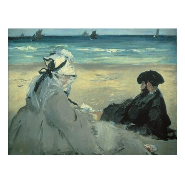 Print on canvas - Edouard Manet - On The Beach