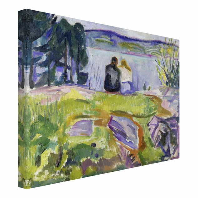 Print on canvas - Edvard Munch - Spring (Love Couple On The Shore)