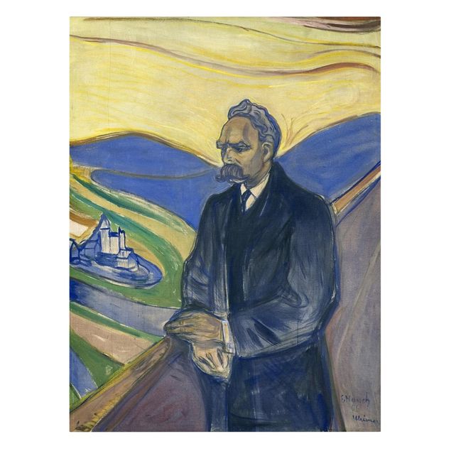 Print on canvas - Edvard Munch - Portrait of Friedrich Nietzsche