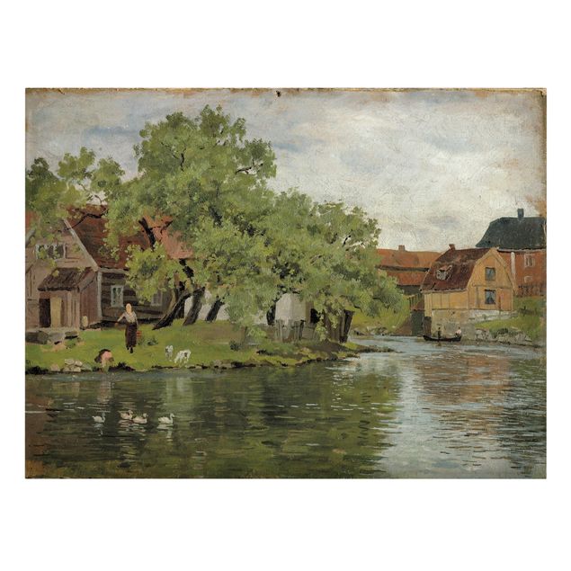 Print on canvas - Edvard Munch - Scene On River Akerselven