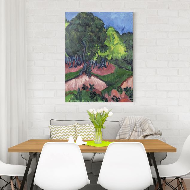 Print on canvas - Ernst Ludwig Kirchner - Landscape with Chestnut Tree