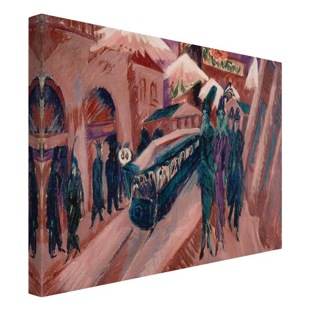 Print on canvas - Ernst Ludwig Kirchner - Leipziger Street With Eectric Train