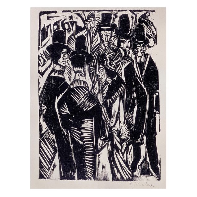 Print on canvas - Ernst Ludwig Kirchner - Street Scene: In Front of a Shop Window