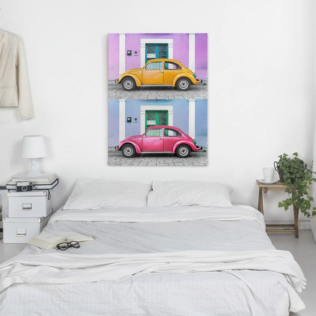 Print on canvas - Coloured Cult Beetles