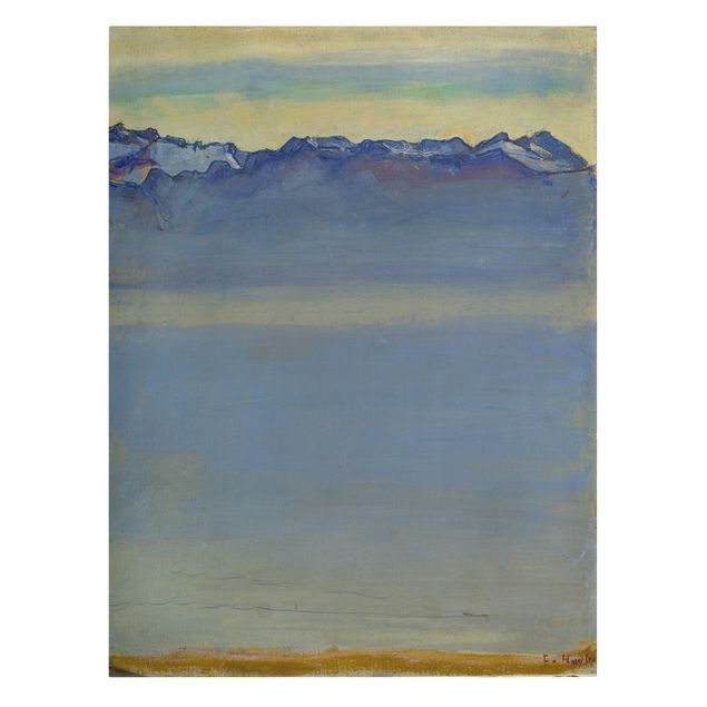 Print on canvas - Ferdinand Hodler - Lake Geneva with Savoyer Alps
