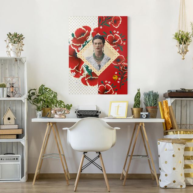 Print on canvas - Frida Kahlo - Poppies