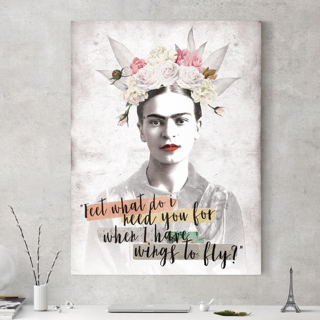 Print on canvas - Frida Kahlo - Quote