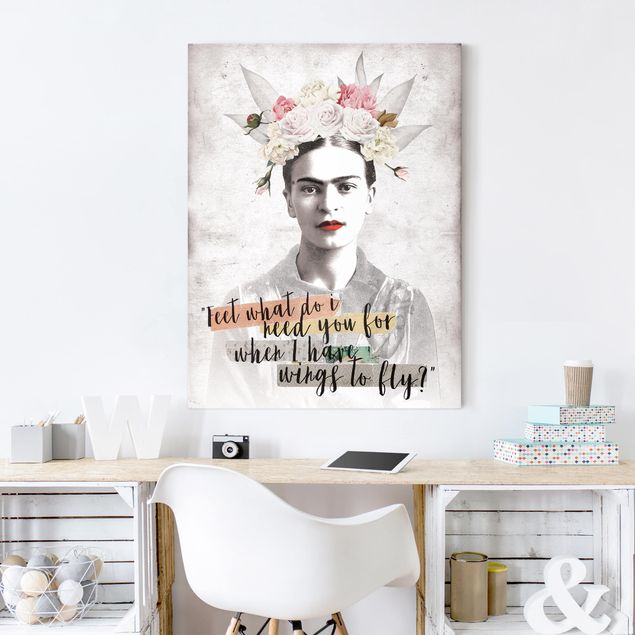 Print on canvas - Frida Kahlo - Quote