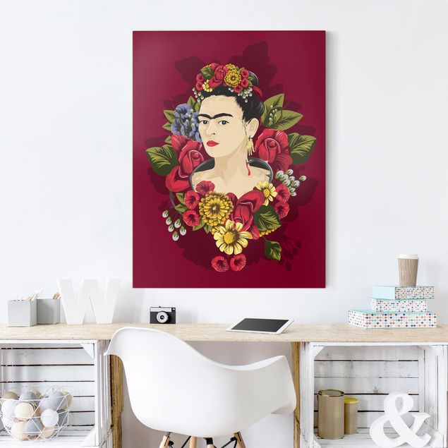 Print on canvas - Frida Kahlo - Roses