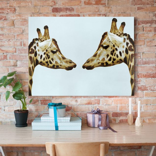 Print on canvas - Giraffes In Love