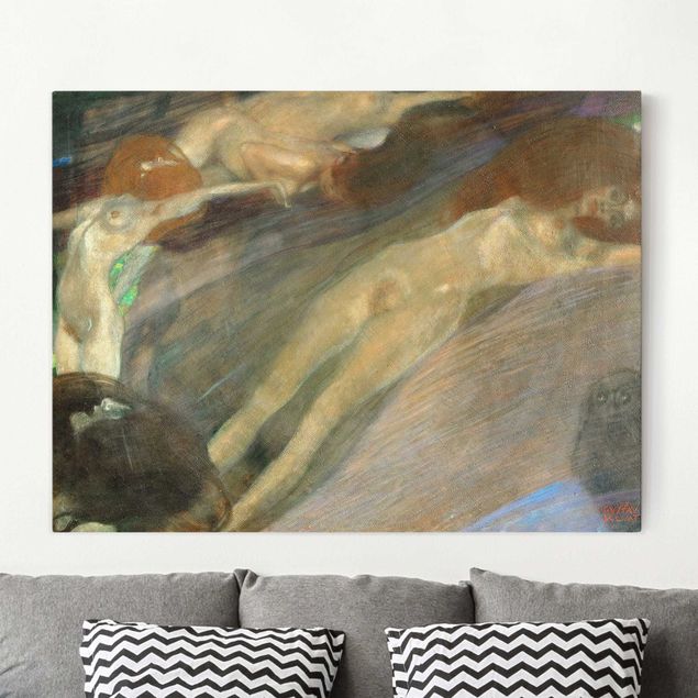 Print on canvas - Gustav Klimt - Moving Water