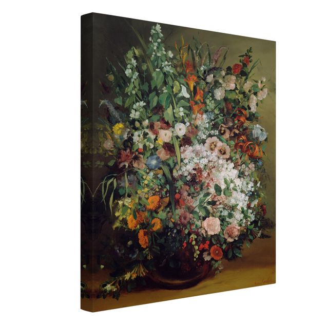 Print on canvas - Gustave Courbet - Bouquet of Flowers in a Vase