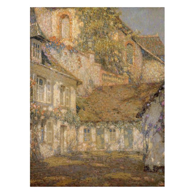 Print on canvas - Henri Le Sidaner - Houses at the Foot of the Church