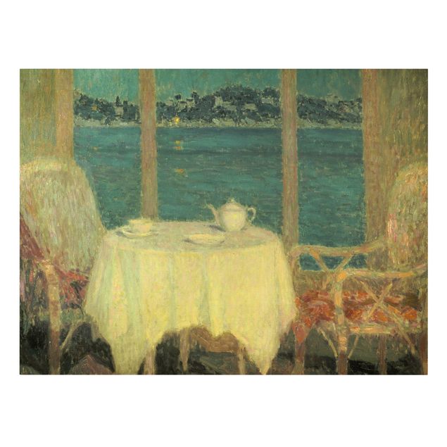 Print on canvas - Henri Le Sidaner - Terrace In Front Of The Bay Of St. Tropez