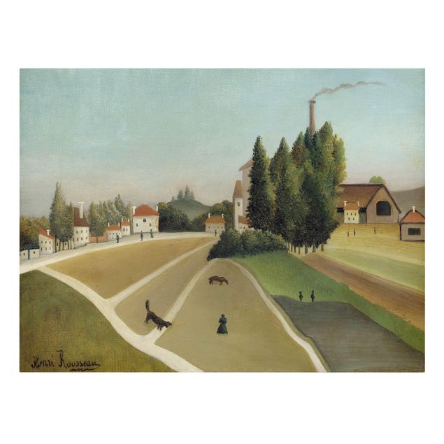 Print on canvas - Henri Rousseau - Landscape With Factory