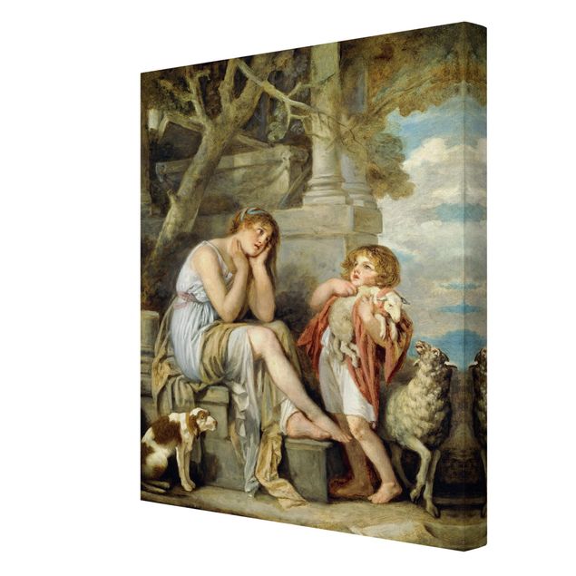 Print on canvas - Jean Baptiste Greuze - L'Agneau Chéri