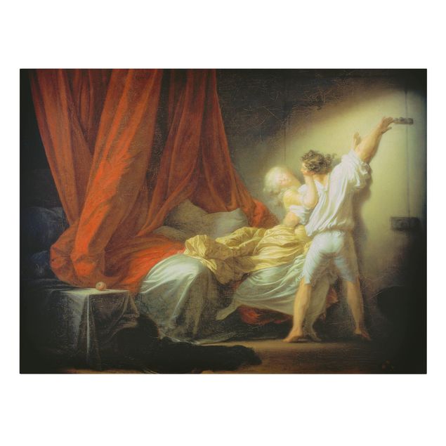 Print on canvas - Jean Honoré Fragonard - The Bolt