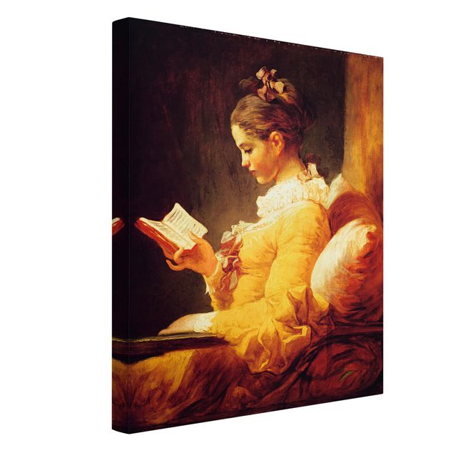 Print on canvas - Jean Honoré Fragonard - Young Girl Reading