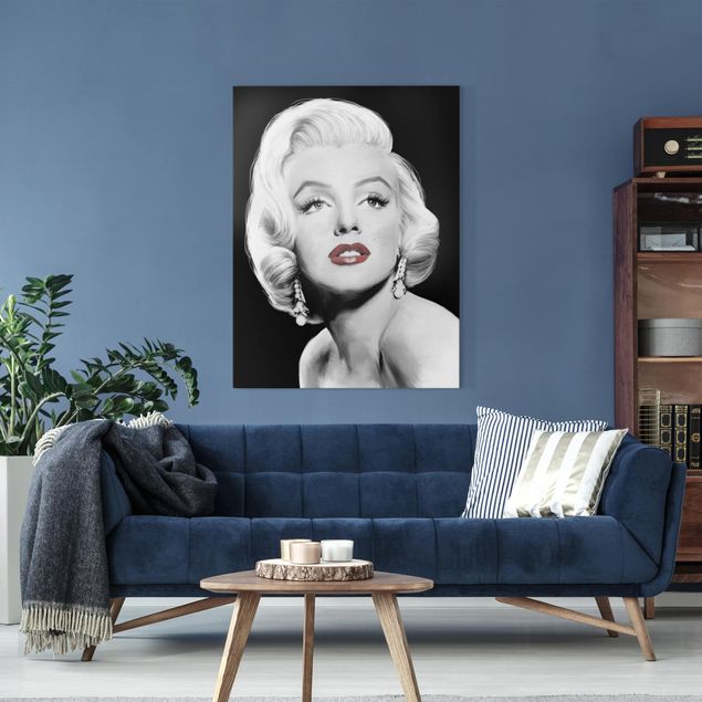 Print on canvas - Marilyn With Earrings