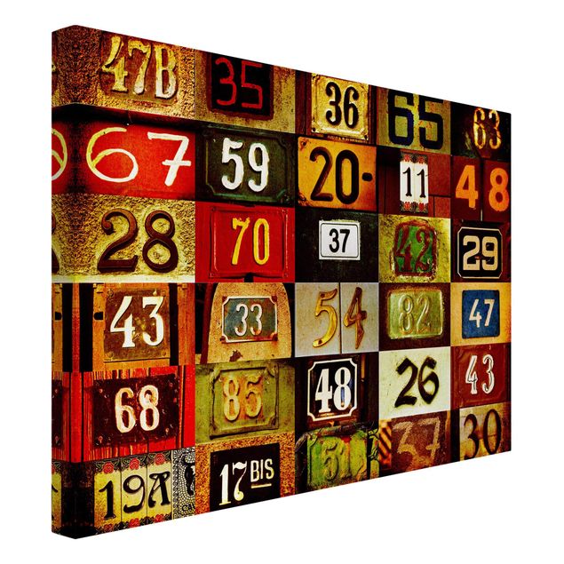 Print on canvas - Numbers
