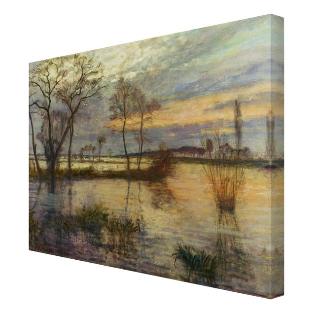 Print on canvas - Otto Modersohn - Evening At The Wümme