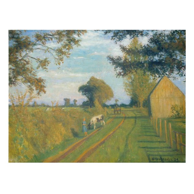 Print on canvas - Otto Modersohn - Path In The Evening Sun