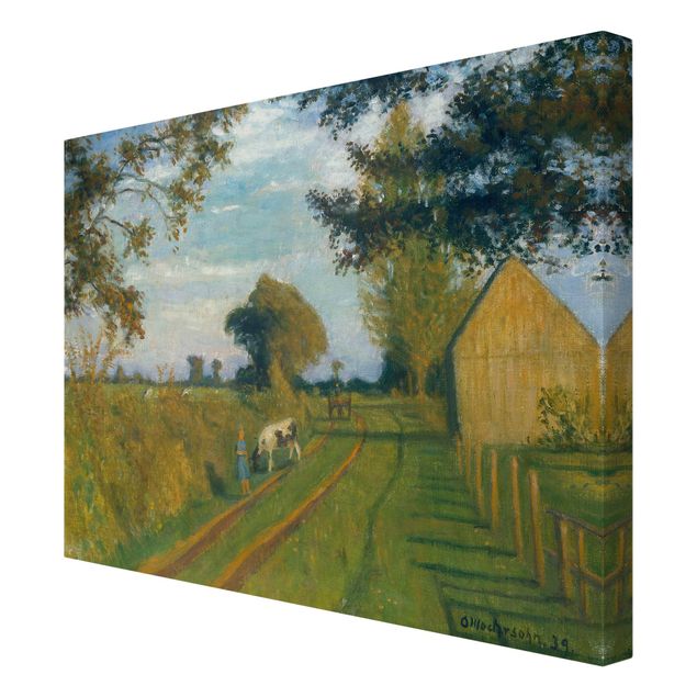 Print on canvas - Otto Modersohn - Path In The Evening Sun