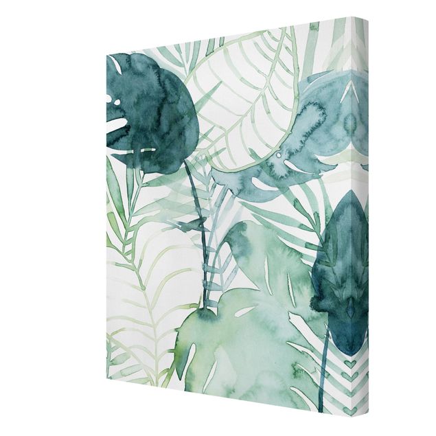Print on canvas - Palm Fronds In Water Color II